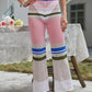 Color Block Openwork Knit Pants