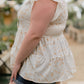 Plus Size Printed Flutter Sleeve Tiered Top
