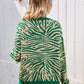 Zebra Print Button Down Cardigan