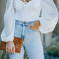 Tied Balloon Sleeve Bodysuit