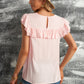 Lace Ruffled Short Sleeve T-Shirt