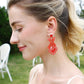 Random 2-Pair Heart and X-Shape Bead Dangle Earrings