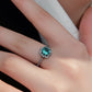 Natural Paraiba Blue Zircon Flower Shape Ring