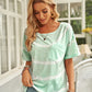 Tie-Dye Slit Dropped Shoulder Tee Shirt