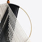 Contrast Fringe Round Macrame Wall Hanging