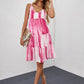 Tie-Dye Frill Trim Spaghetti Strap Dress
