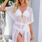 Openwork Tie Waist Cover Up