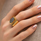 Wide Band Stainless Steel Open Ring
