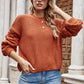 Weekend Style Rib-Knit Dropped Shoulder Sweater