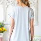 Buttoned V-Neck Tee