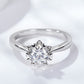 925 Sterling Silver Solitaire Moissanite Ring