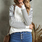 Mixed Print Raglan Top