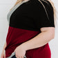 Plus Size Color Block Round Neck T-Shirt