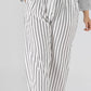 Full Size Striped Paperbag Waist Cropped Pants