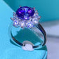 Hopeful Romance 2 Carat Moissanite Platinum-Plated Ring