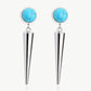 18K Stainless Steel Turquoise Drop Earrings