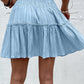 Smocked Waist Frill Trim Skirt
