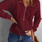 Quilted Half-Zip Sweatshirt with Pocket