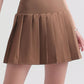 Pleated Elastic Waistband Sports Skirt