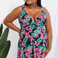 Full Size Twist Front Sleeveless Swim Dress