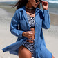 Button-Up Longline Shirt with Breast Pockets