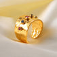 18K Gold-Plated Zircon Ring