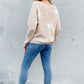 Star Pattern Drop Shoulder Sweater