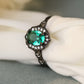 925 Sterling Silver Natural Paraiba Blue Zircon 4-Prong Ring