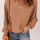 Round Neck Ribbed Top