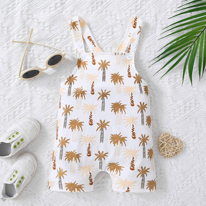 Kids Botanical Print Overalls