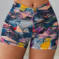 Wide Waistband High Waist Yoga Shorts