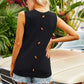 Buttoned Pocket Knit Tank