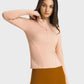 Half Zip Thumbhole Sleeve Sports Top