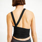 Halter Neck Ribbed Cropped Top