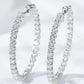 Platinum-Plated Moissanite Huggie Earrings