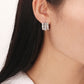 Textured Polished C-Hoop Earrings