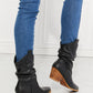 MMShoes Better in Texas Scrunch Cowboy Boots in Black