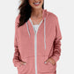 Solid Pocket Zipper Hoodie