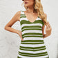 Striped V-Neck Knit Tank