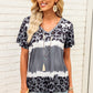 Leopard V-Neck Tee Shirt