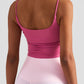 Gathered Detail Cropped Sports Cami