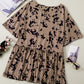 Plus Size Printed Babydoll Top