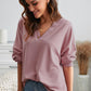 Button Detail Curved Hem Top