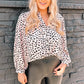 Printed Long Puff Sleeve Shirt