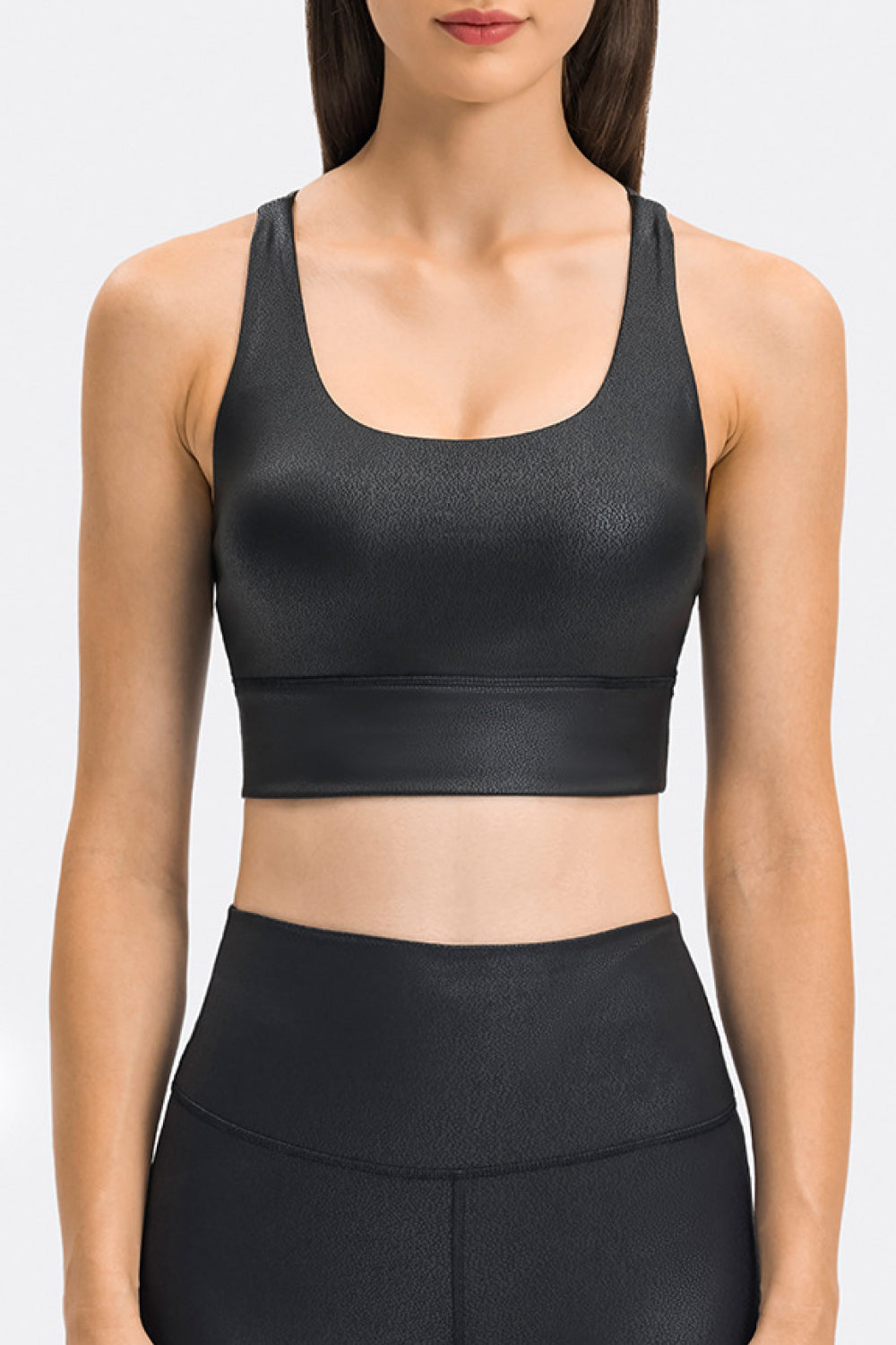 Crisscross Strappy Back Sports Bra