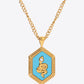 18K Gold Plated Snake Geometric Pendant Necklace