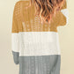 Openwork Ribbed Cuff Longline Cardigan