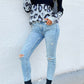 Leopard Color Block Sweater