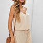 Spaghetti Strap Drawstring Waist Crisscross Romper