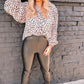 Printed Long Puff Sleeve Shirt